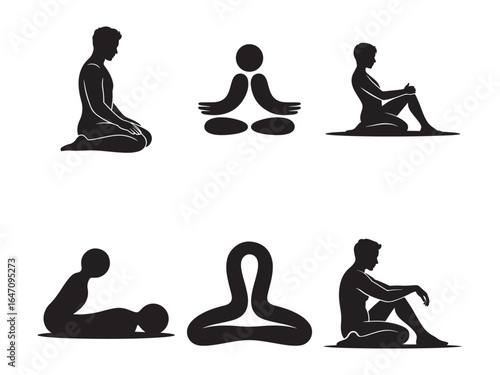 Collection of Yoga and Meditation Poses