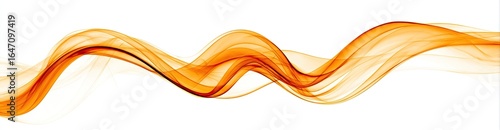 Abstract graphic design of flowing, orange-toned, wavy lines against a white background