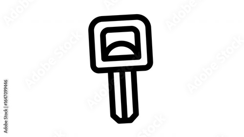 car key minimalist stroke animation
