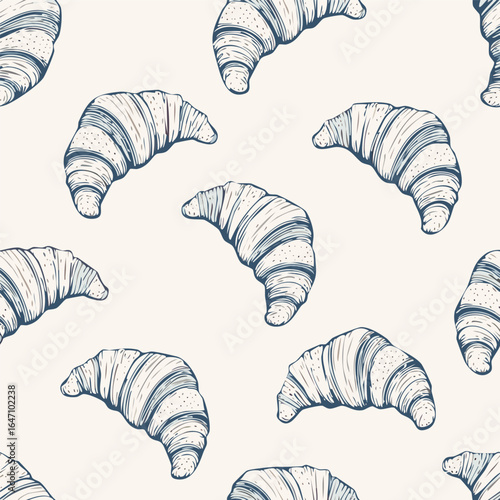 Breads Hand Draw Sketch Pattern Background