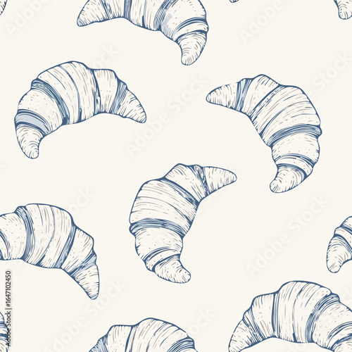 Breads Hand Draw Sketch Pattern Background