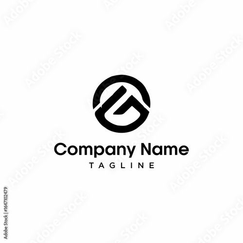 vector logo of the initial G mountain