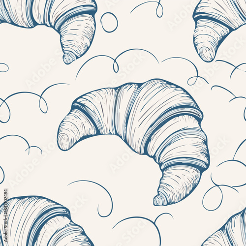 Breads Hand Draw Sketch Pattern Background