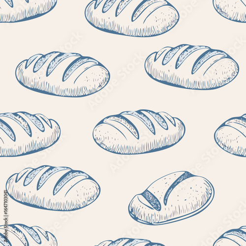 Breads Hand Draw Sketch Pattern Background