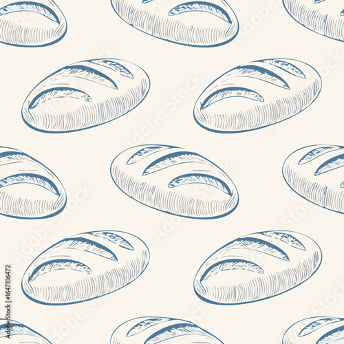 Breads Hand Draw Sketch Pattern Background