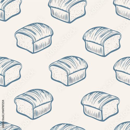 Breads Hand Draw Sketch Pattern Background