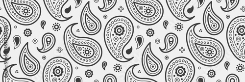 Floral pattern graphic with paisley damask. Fashionable curl of feminine effect. Linen stylish, art variation.