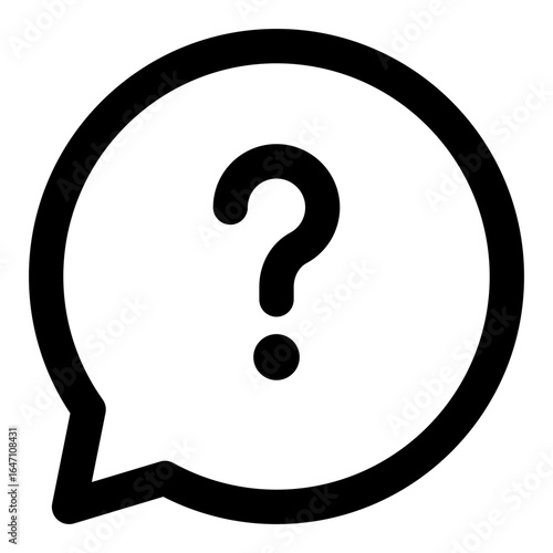 Question Mark Speech Bubble Icon