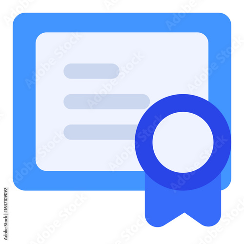 Certificate Icon with Seal
