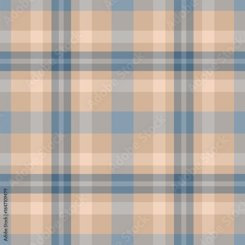 Thread check textile tartan, diwali fabric seamless plaid. Holiday vector pattern background texture in light and grey colors.