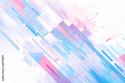 幾何学模様のポップな背景素材・壁紙