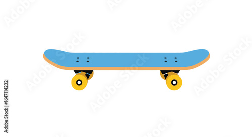 Cartoonish Skateboard on a White Backdrop, Promoting Youthful Energy