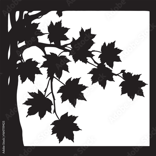 Maple Leaf Silhouette Laser Cut Panel