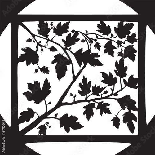 Maple Leaf Silhouette Laser Cut Panel