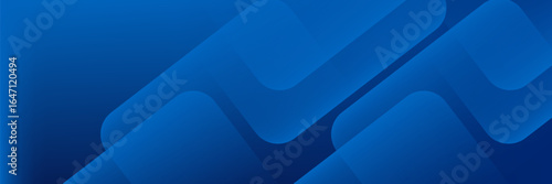 Abstract blue background with glowing geometric lines. Modern blue gradient square shape design. Futuristic technology concept.