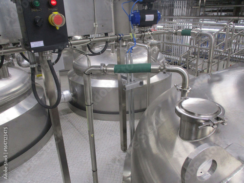 ndustrial Mixing Tanks and Piping System – Factory Equipment Vector Illustration for Manufacturing, Chemical, and Engineering Design