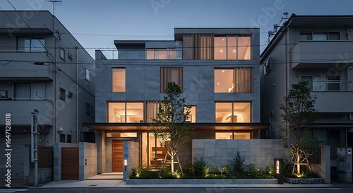 Urban tokyo residence with elegant facade design in Japan