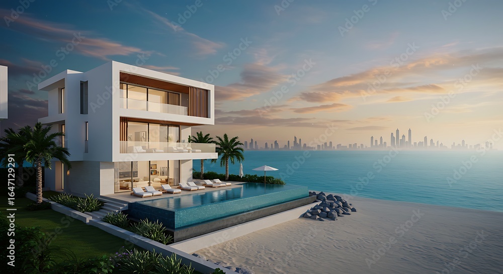 Obraz premium Beachfront residence in prime residential area in Dubai