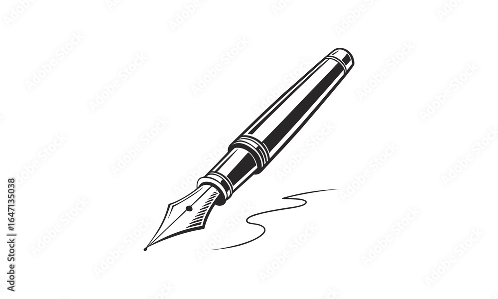 Fototapeta premium Fountain Pen Illustration