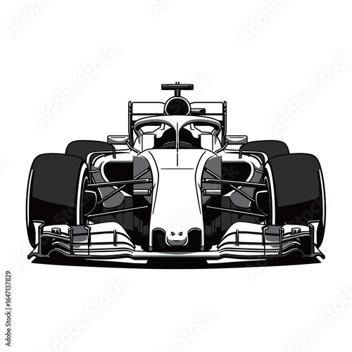 silhouette image of a formula 1 car with a transparent background
