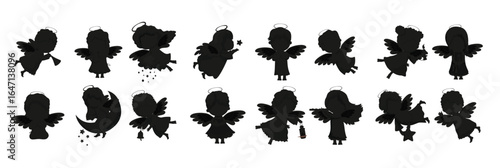 Children Angel Characters Set