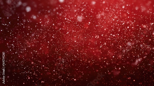 Red background with many small white particles
