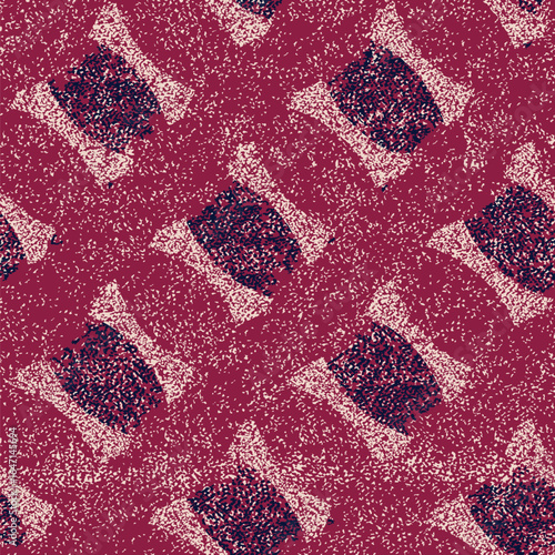 Masculine geometric glitch seamless pattern. Distorted natural earth tones colors white retro geo shape for men fashion. Modern retro light style design swatch masculine geometric glitch seamless 
