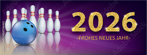 2026 Frohes Neues Jahr Bowling