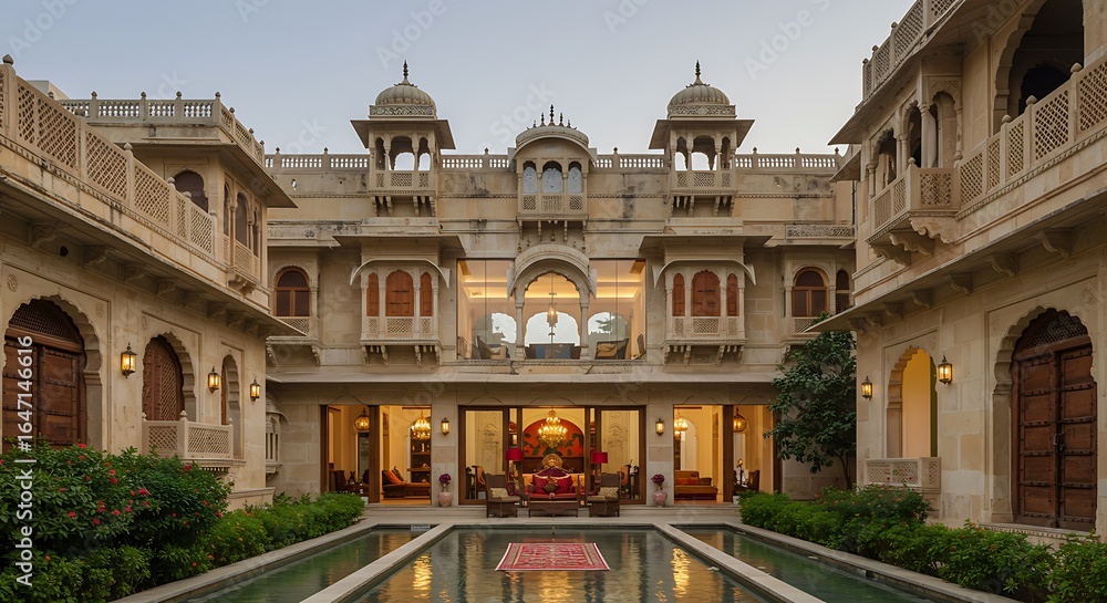 Fototapeta premium Luxury living spaces: heritage design perspective