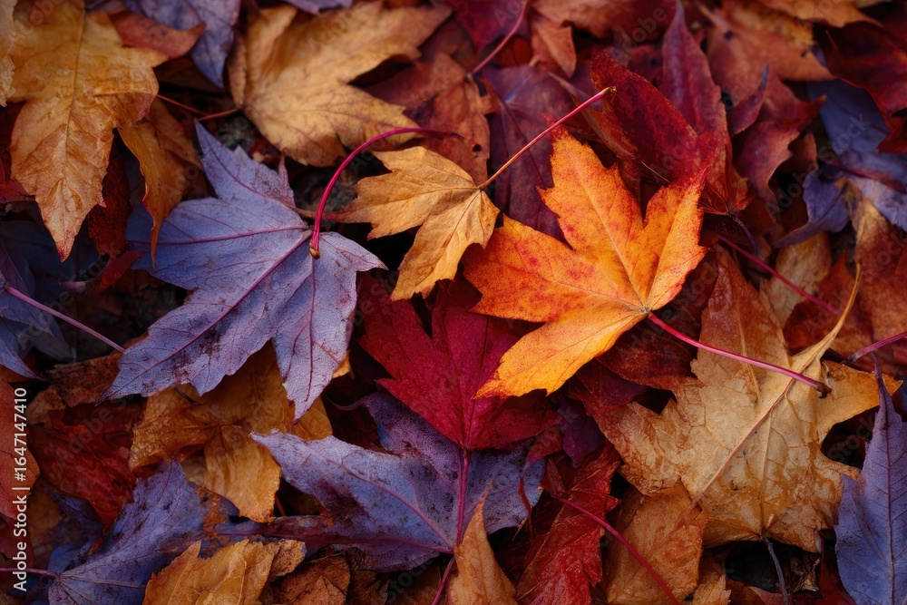 Autumn leaves in vibrant colors Autumn leaves in vibrant colors