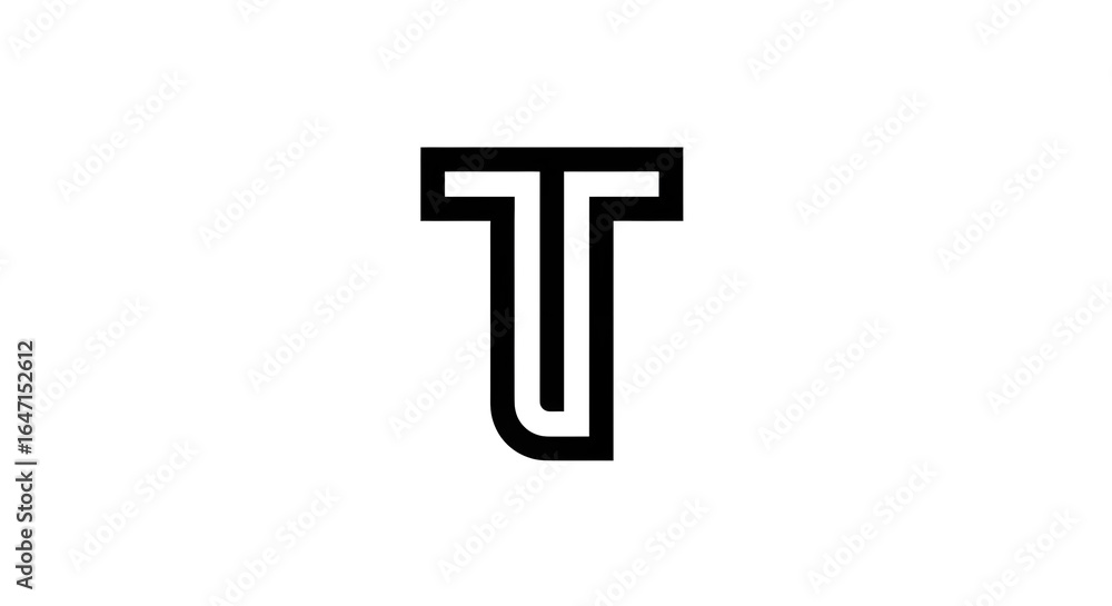 Obraz premium letter T