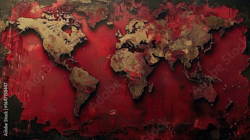 Fototapeta Naklejka Na Ścianę i Meble -  Illustration of a map of world