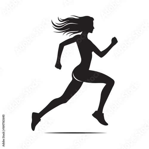 "Running Human Silhouette Vector | Fitness & Sports Illustration"