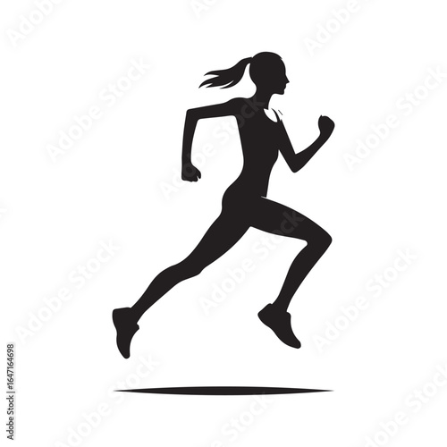 "Running Human Silhouette Vector | Fitness & Sports Illustration"