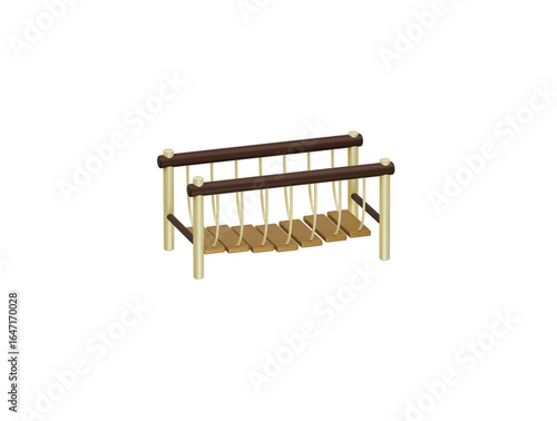 rope bridge icon 3d illustration render