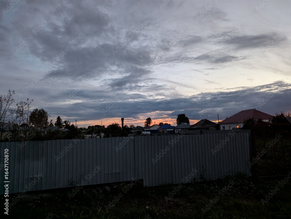 Fototapeta premium sunset in the city