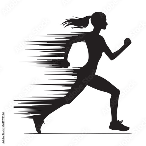 "Jogging Man AI Generated Vector | Athletic Exercise Design"