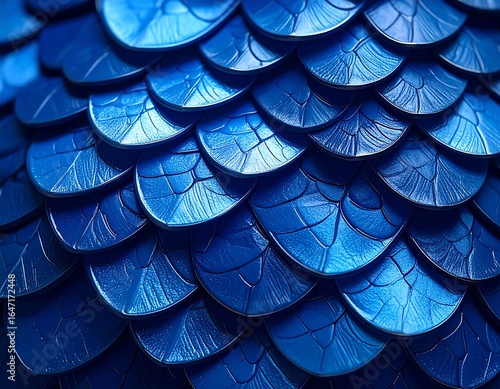Blue, scaly texture