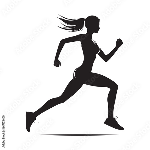 "Jogging Man AI Generated Vector | Athletic Exercise Design"