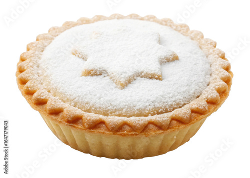 mince pie isolated on a transparent background.	
