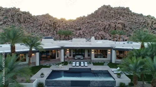Modern desert home with pool