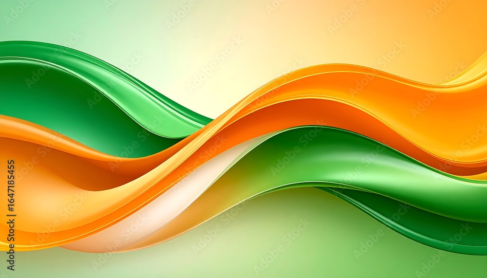 Obraz premium Abstract swirly waves in vibrant colors