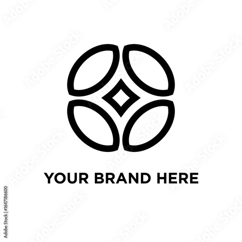 sparkle four simple bold line minimal logo