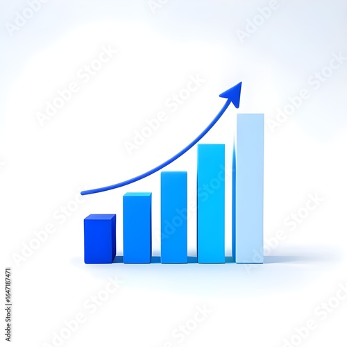Blue bar chart showing upward trend with arrow Free Download Blue bar chart showing upward trend with arrow - GFXLoad
