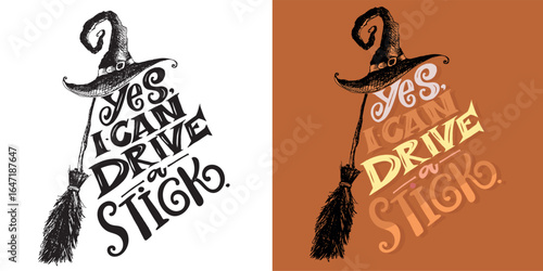 Happy Halloween set - Trick or treat – funny cute  hand drawn doodle lettering label, t-shirt design, mug print, sticker print.