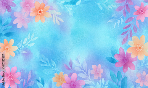 Wallpaper Mural LAVANDA DIGITAL ACUARELA ABSTRACTA CON FLORES PASTEL Torontodigital.ca