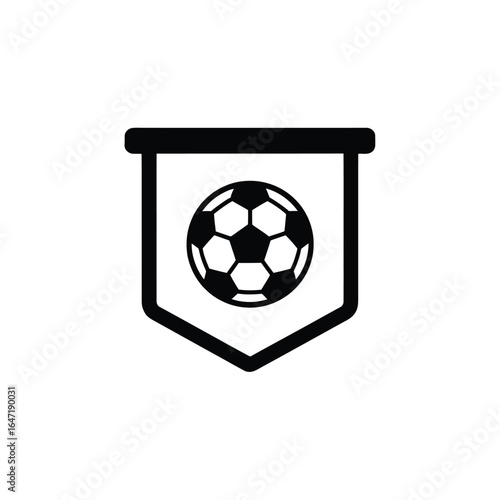 Soccer Pennant Icon Simple Design for Teams