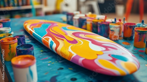 Colorful Surfboard Art