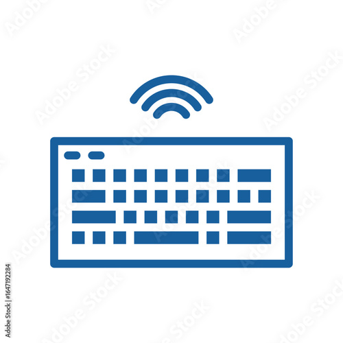 Wireless computer keyboard icon