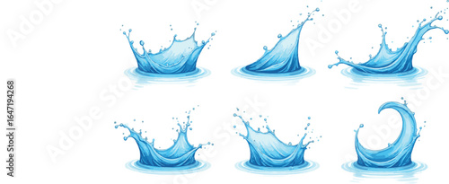 water splash isolated on white background